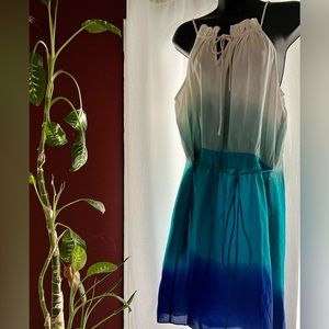 CRÈME FRAÎCHE OMBRÉ SILK DRESS Size Large